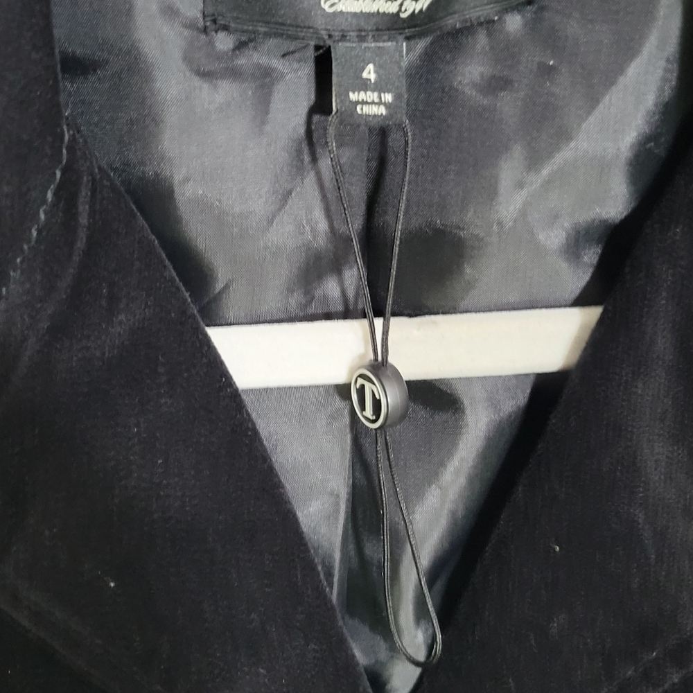 Talbots Women's Modern Velveteen Blazer Black Size 4 NWOT office dressy capsule - Picture 10 of 12